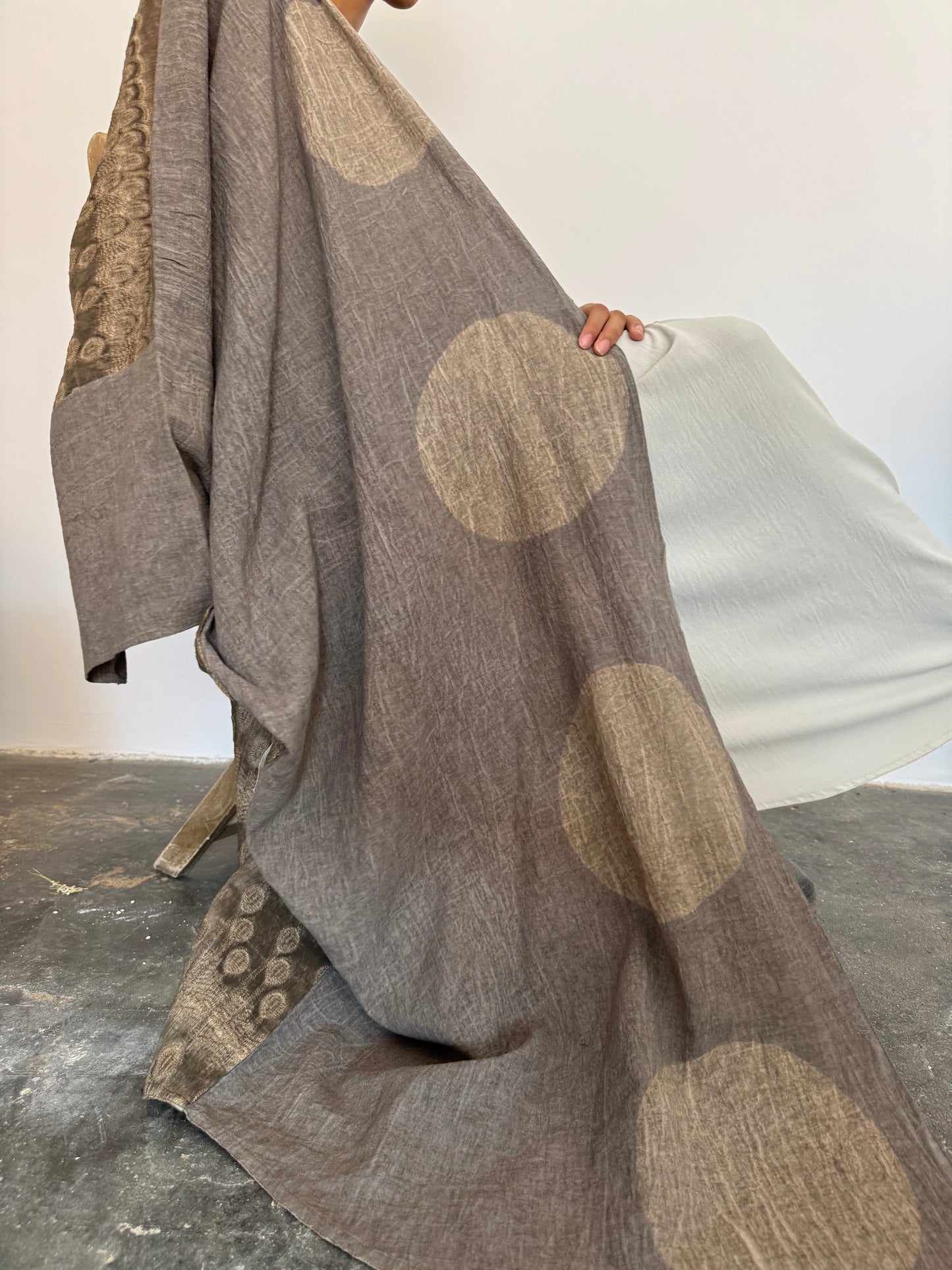 Opaline hand-dyed abaya