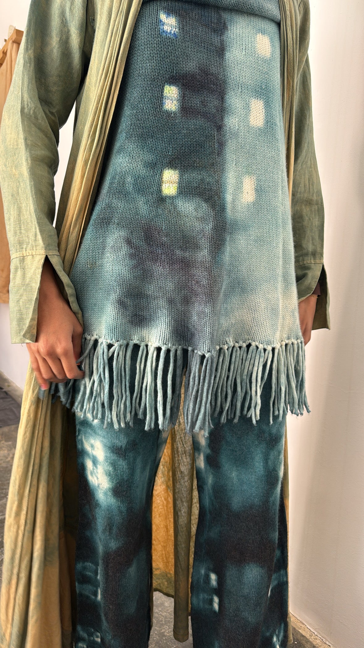 Hand-dyed knit set