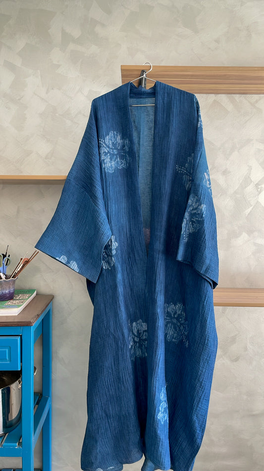 Hibiscus Crinkled Handmade abaya