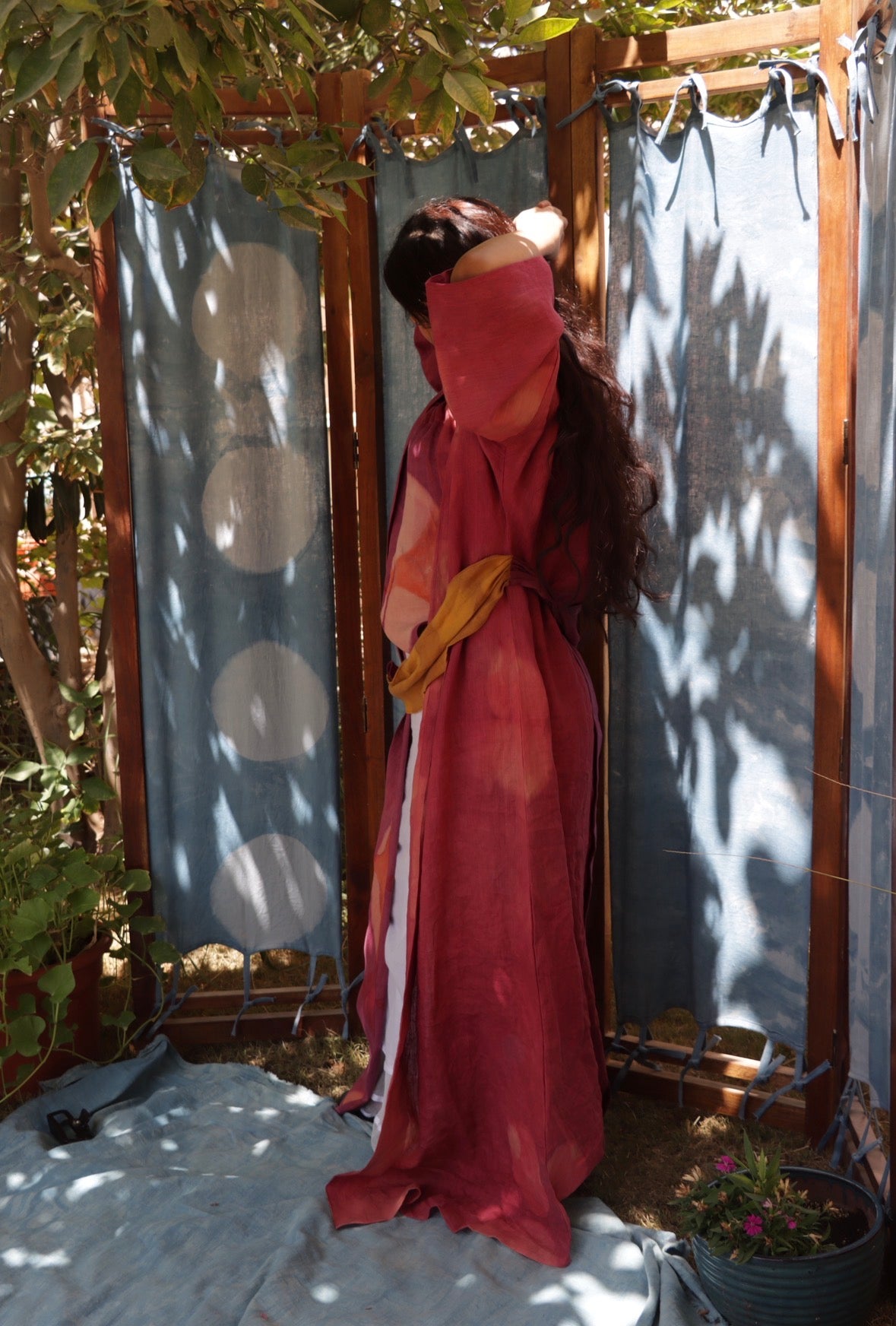 Ruby Hand-dyed Abaya