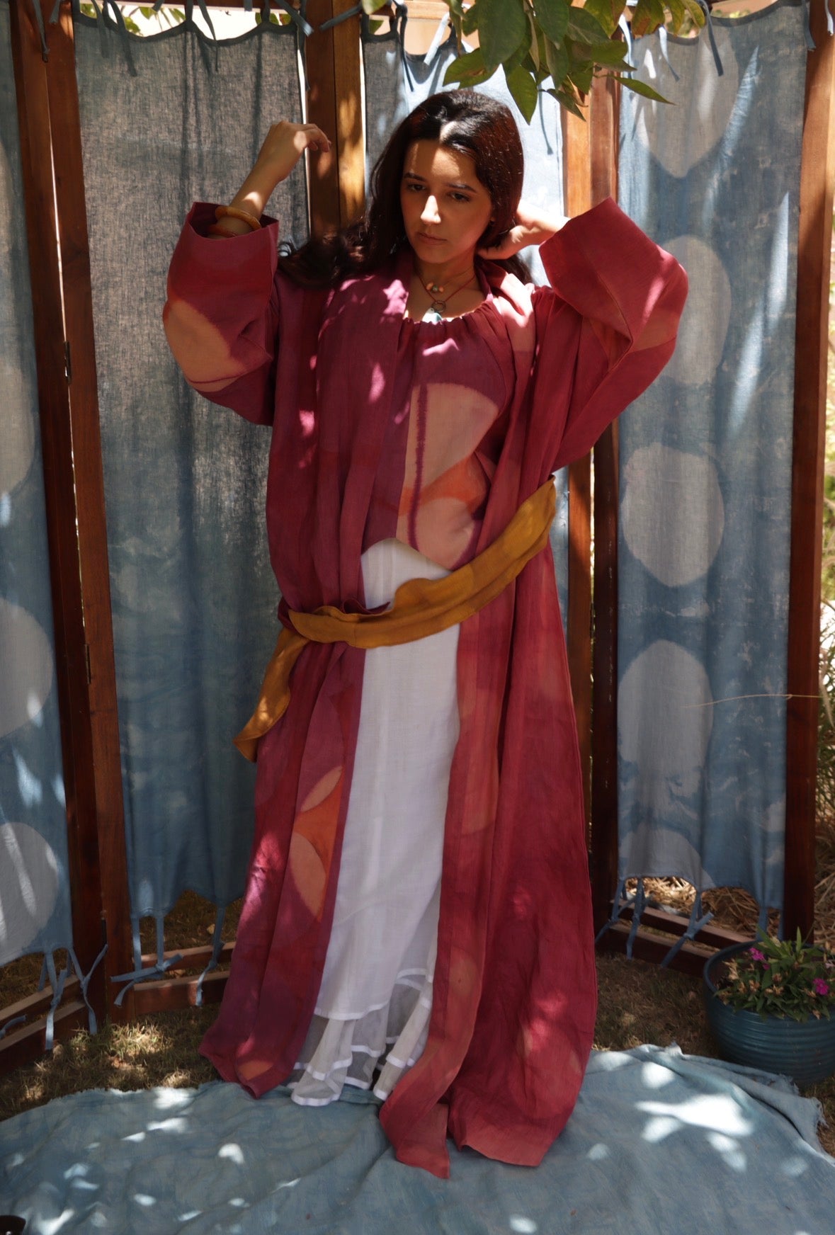 Ruby Hand-dyed Abaya