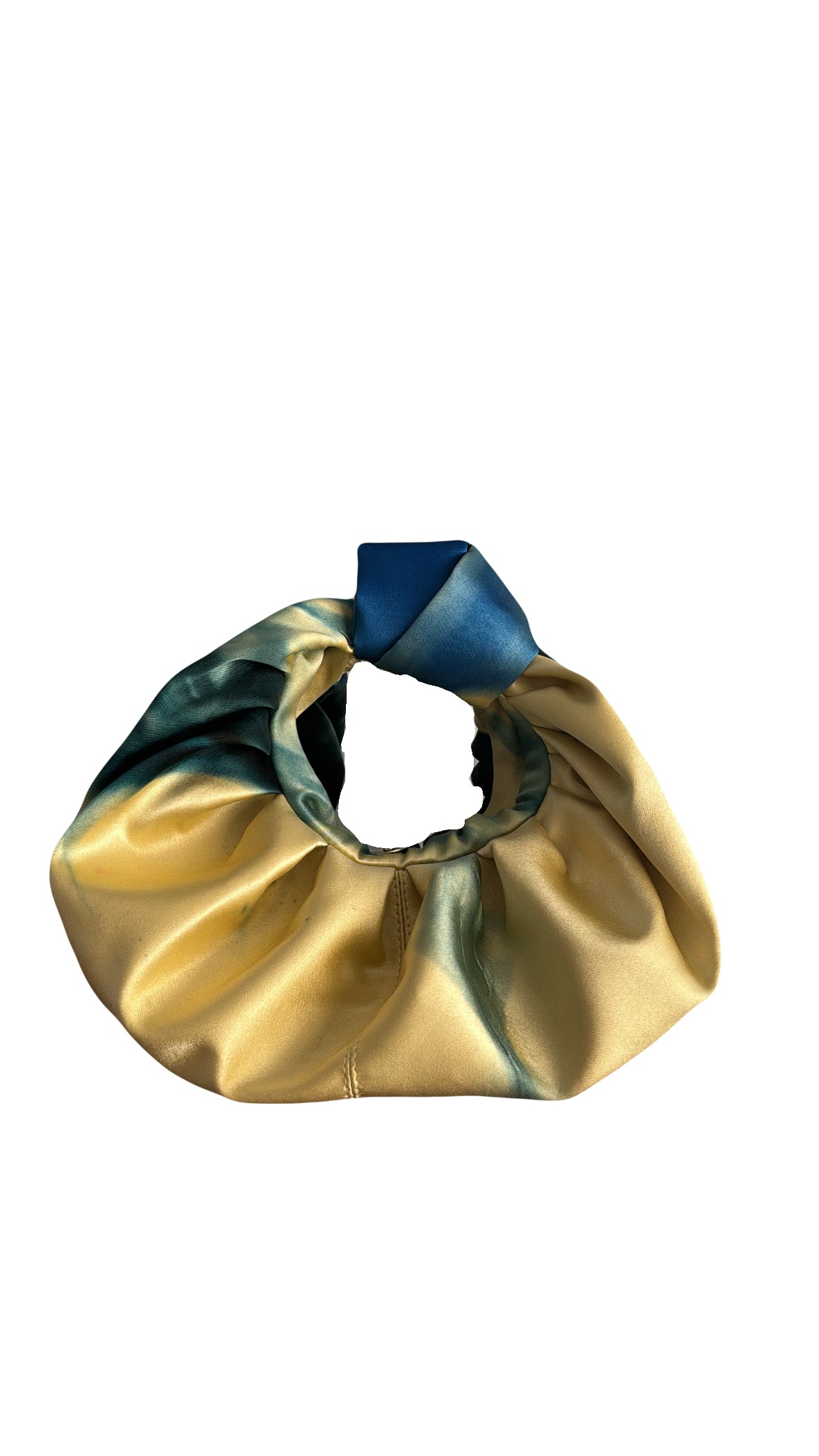 Hand-dyed silk knot bag
