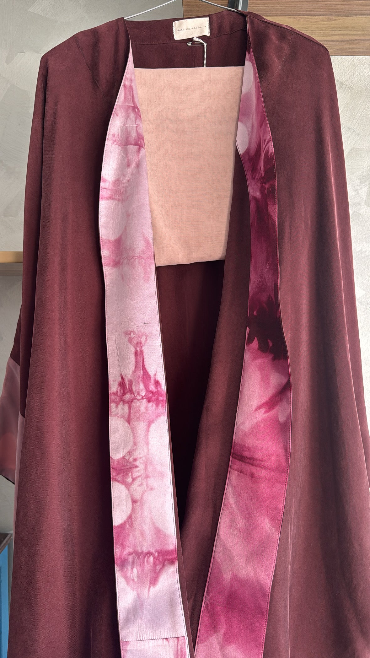 Hand-dyed Washed Silk Abaya