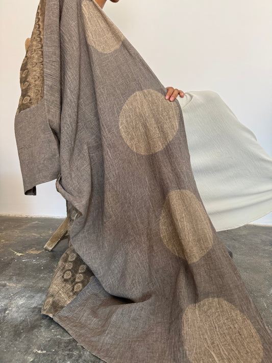 Opaline hand-dyed abaya