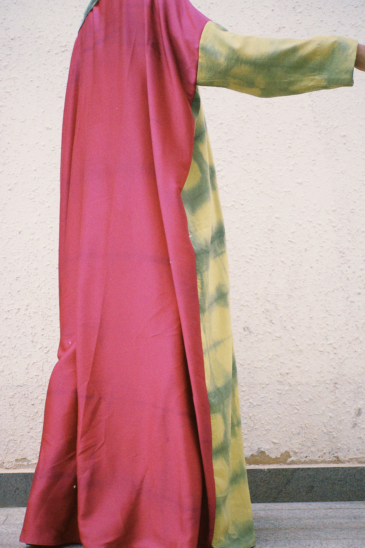 Lime green and yellow Handmade abaya