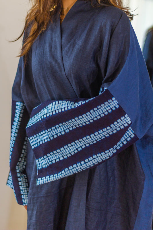 Double-Sided Blue Handmade Abaya