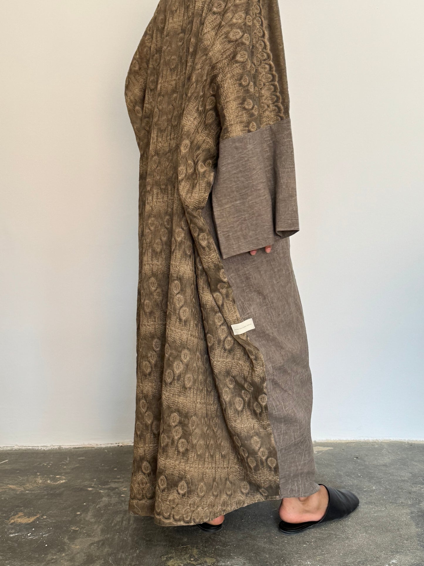 Opaline hand-dyed abaya
