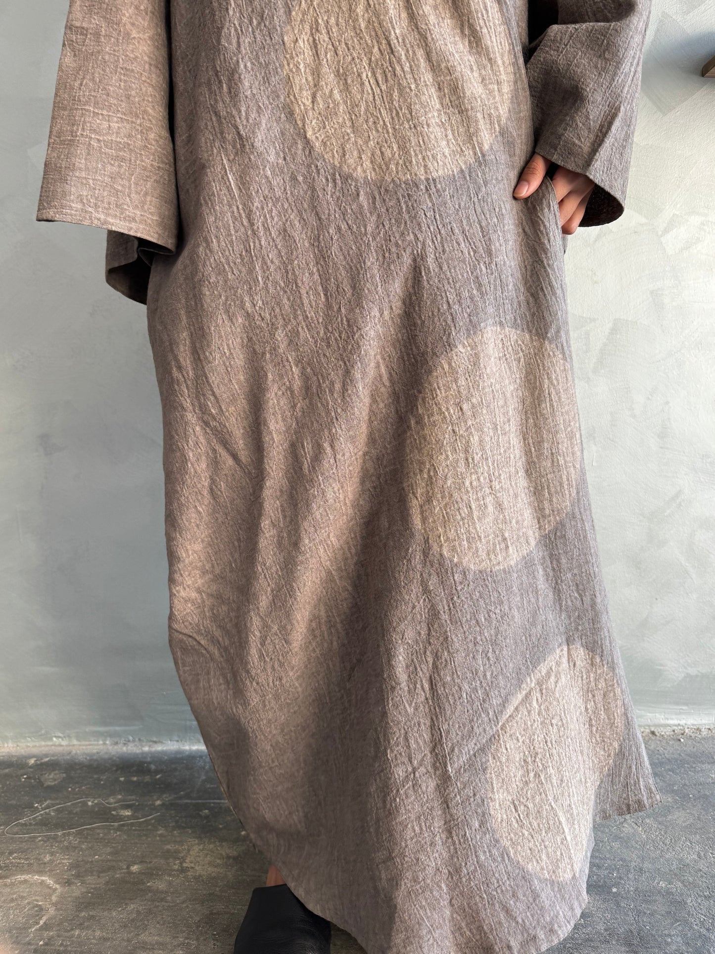 Opaline hand-dyed abaya