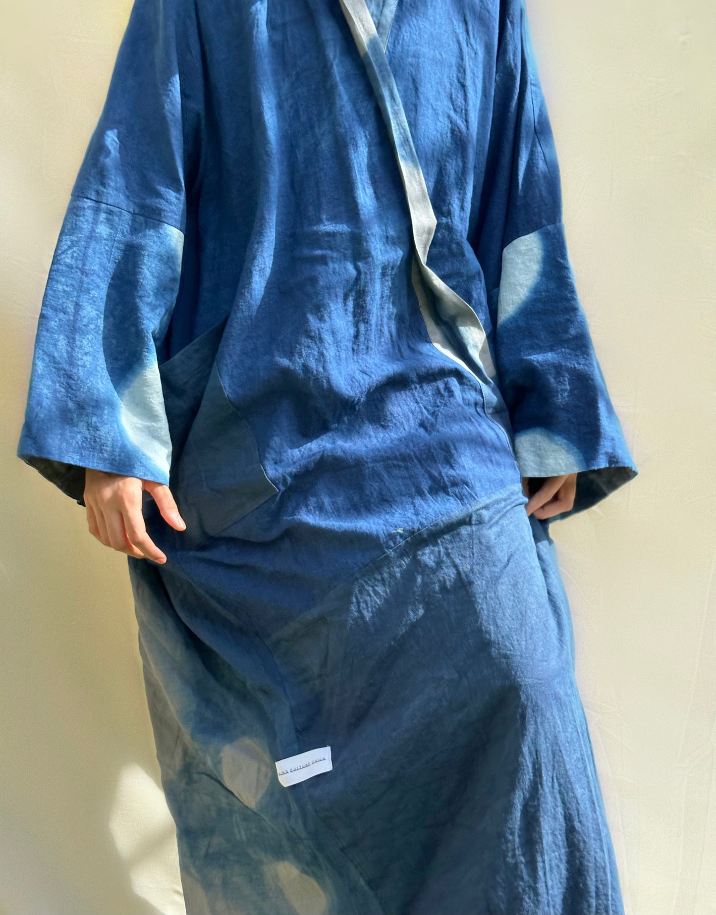 Blue and White Handmade Abaya